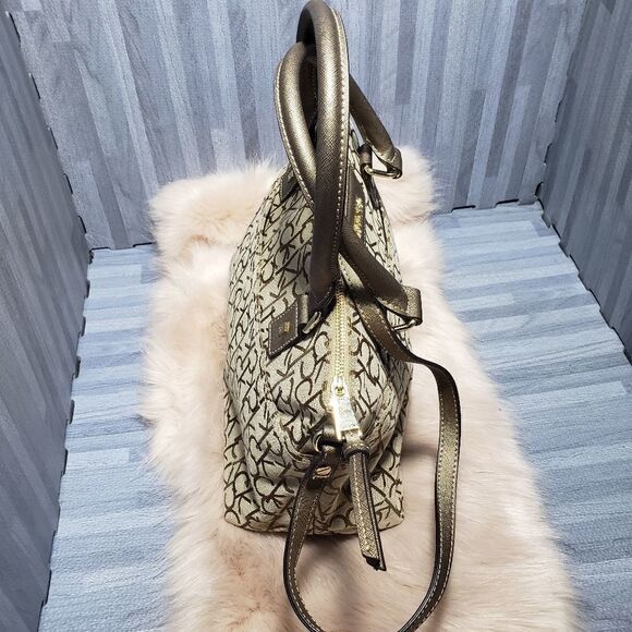 Calvin Klein Hudson Monogram Satchel Handbag - Picture 4 of 9
